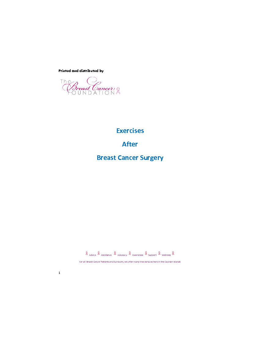 Exercises after Breast Cancer Surgery