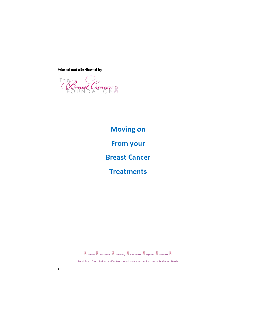 Moving on From your Breast Cancer Treatments