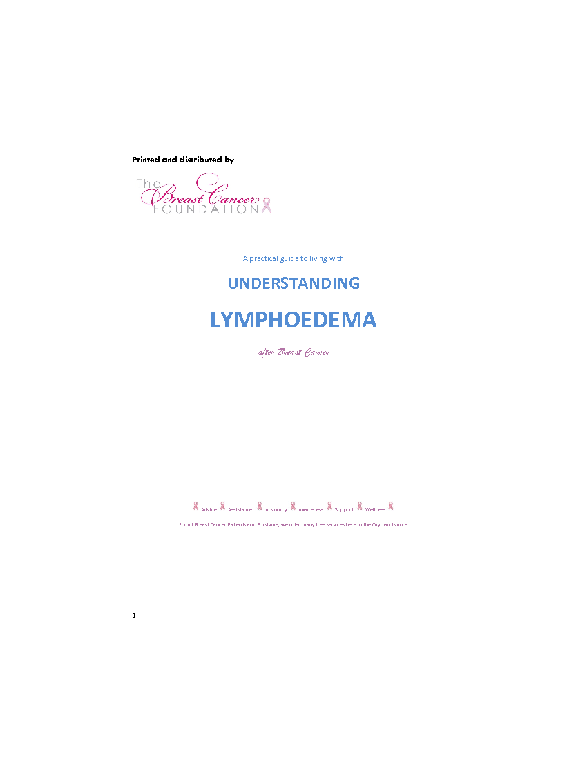 A Practical Guide to Living with and Understanding Lymphoedema after Breast Cancer