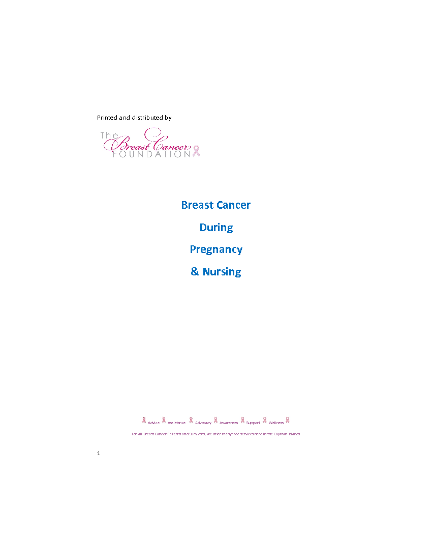 Breast Cancer During Pregnancy and Nursing