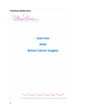 Exercises after Breast Cancer Surgery
