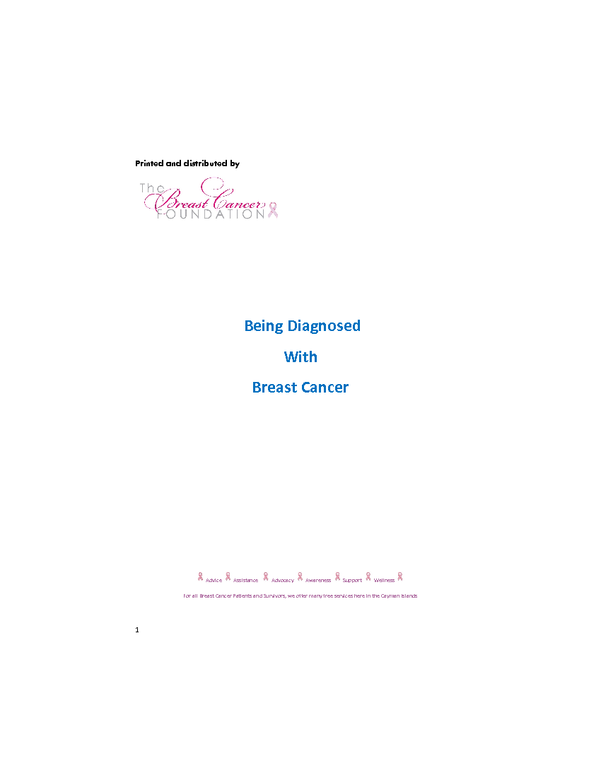 Being Diagnosed with Breast Cancer